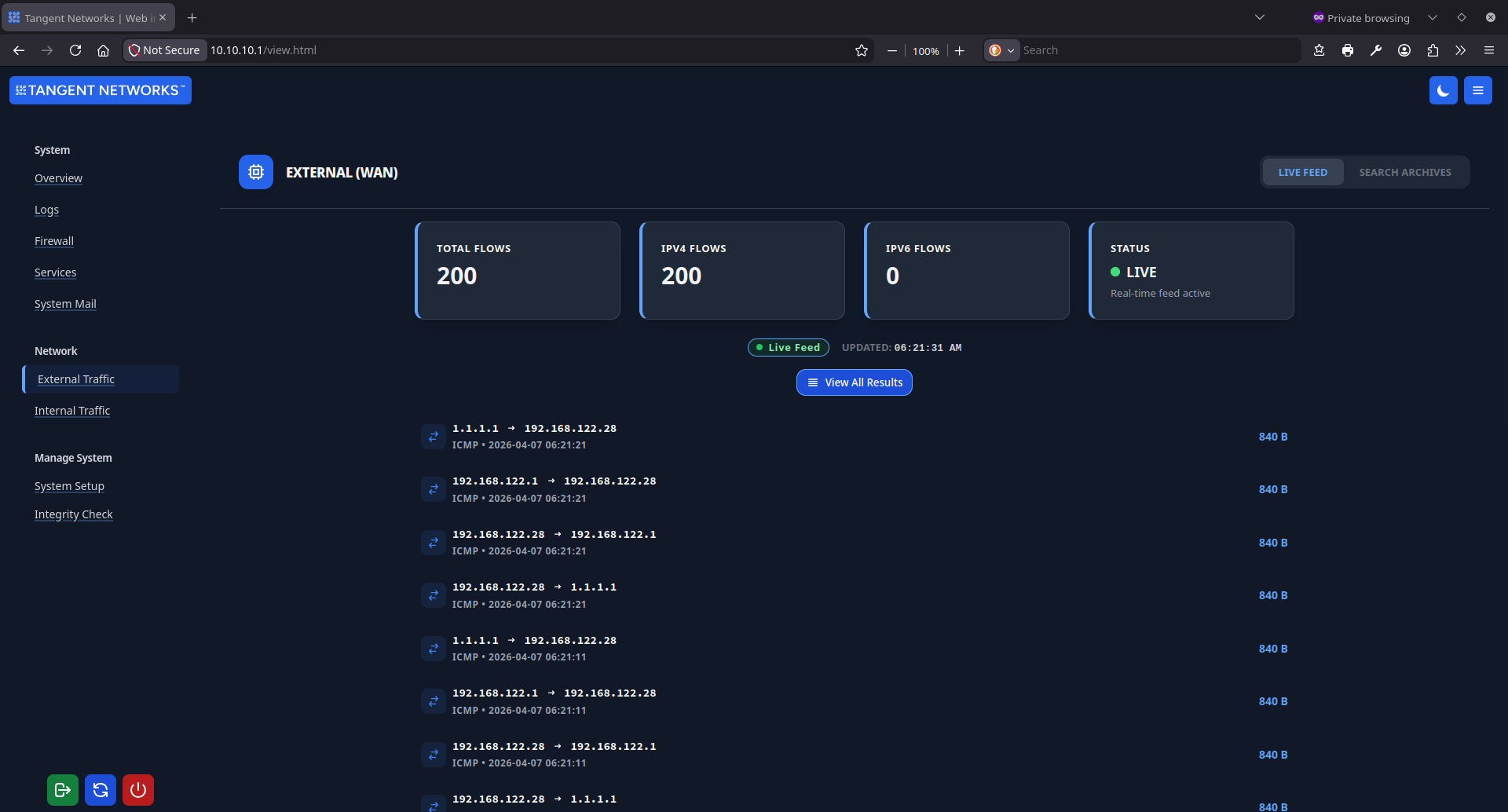 Egress Monitoring View