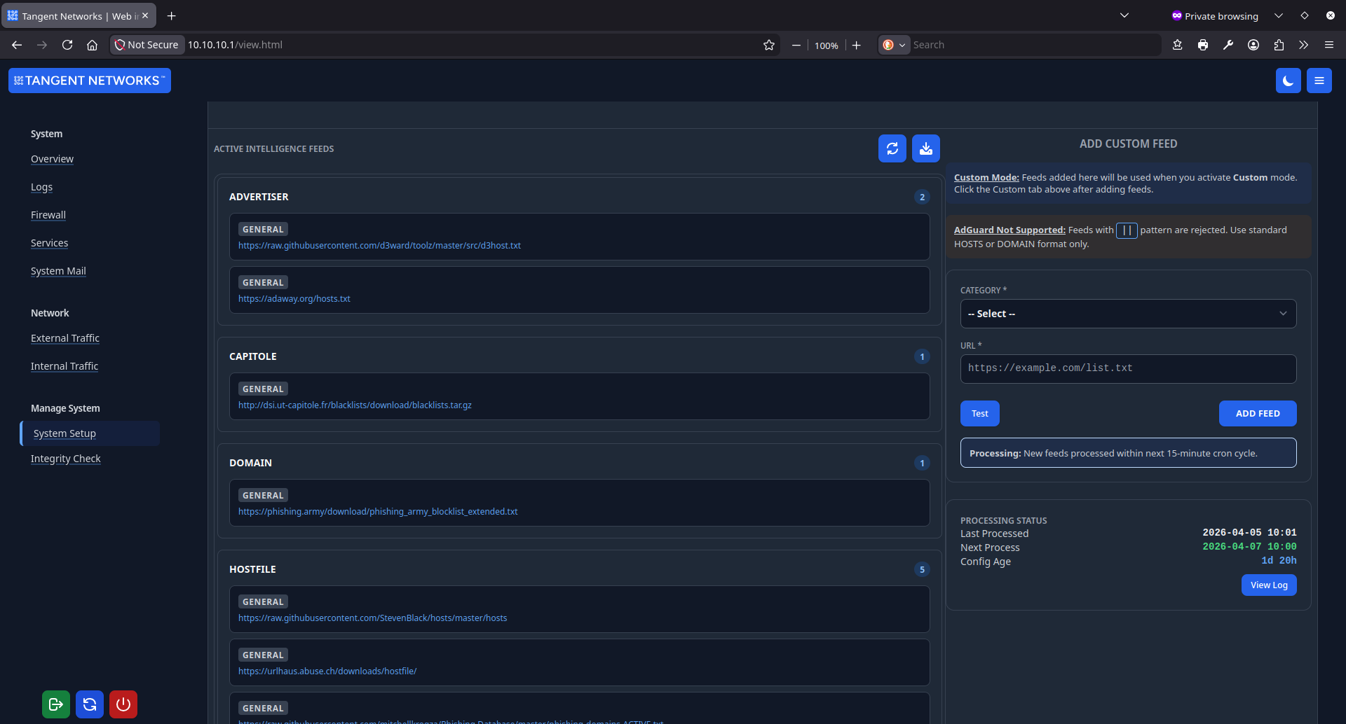 Active Threat Intelligence Feeds