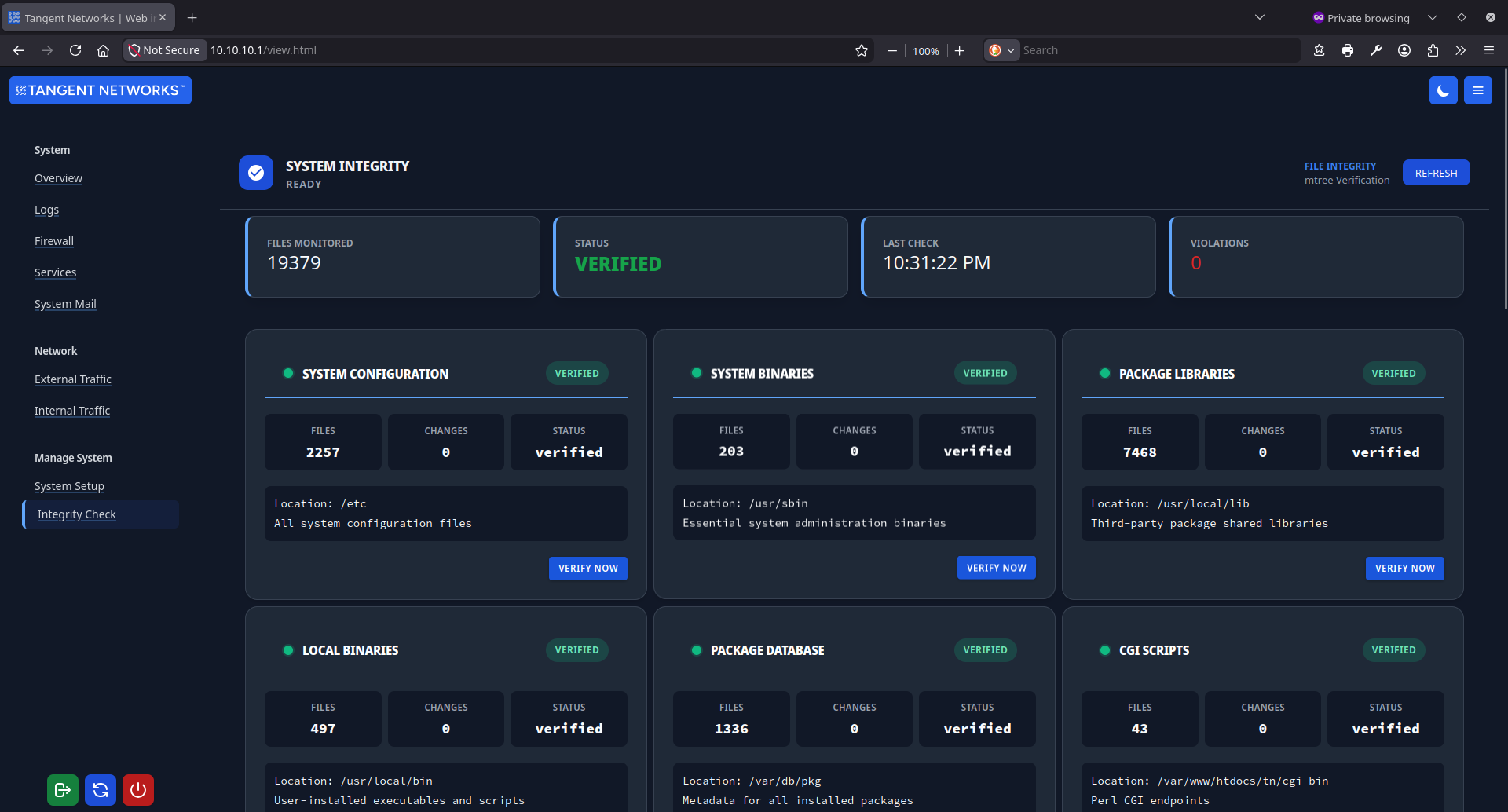 System Integrity Check Overview